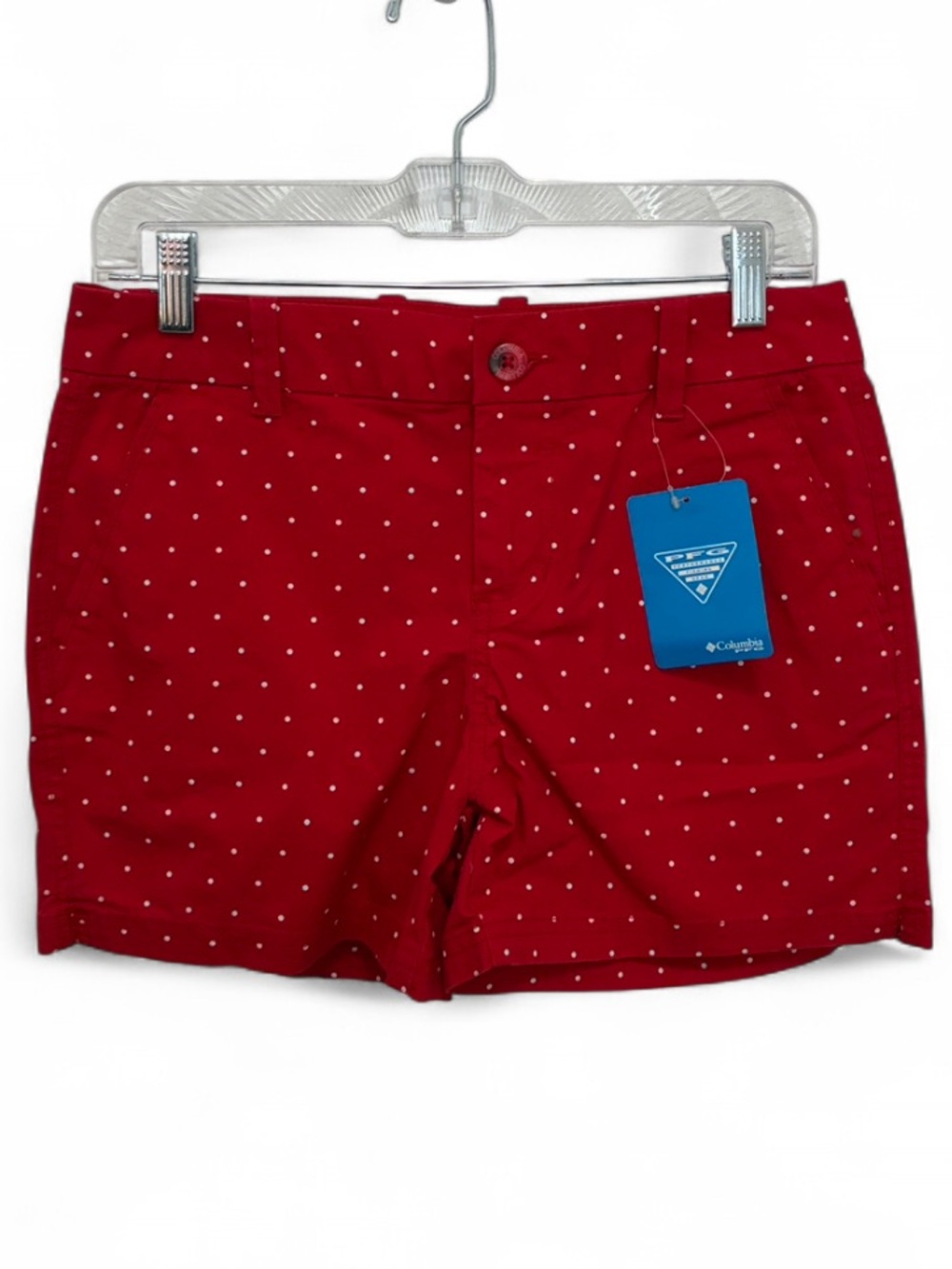 NWT Columbia Bonehead Red Polka Dot Fishing Outdoor Shorts